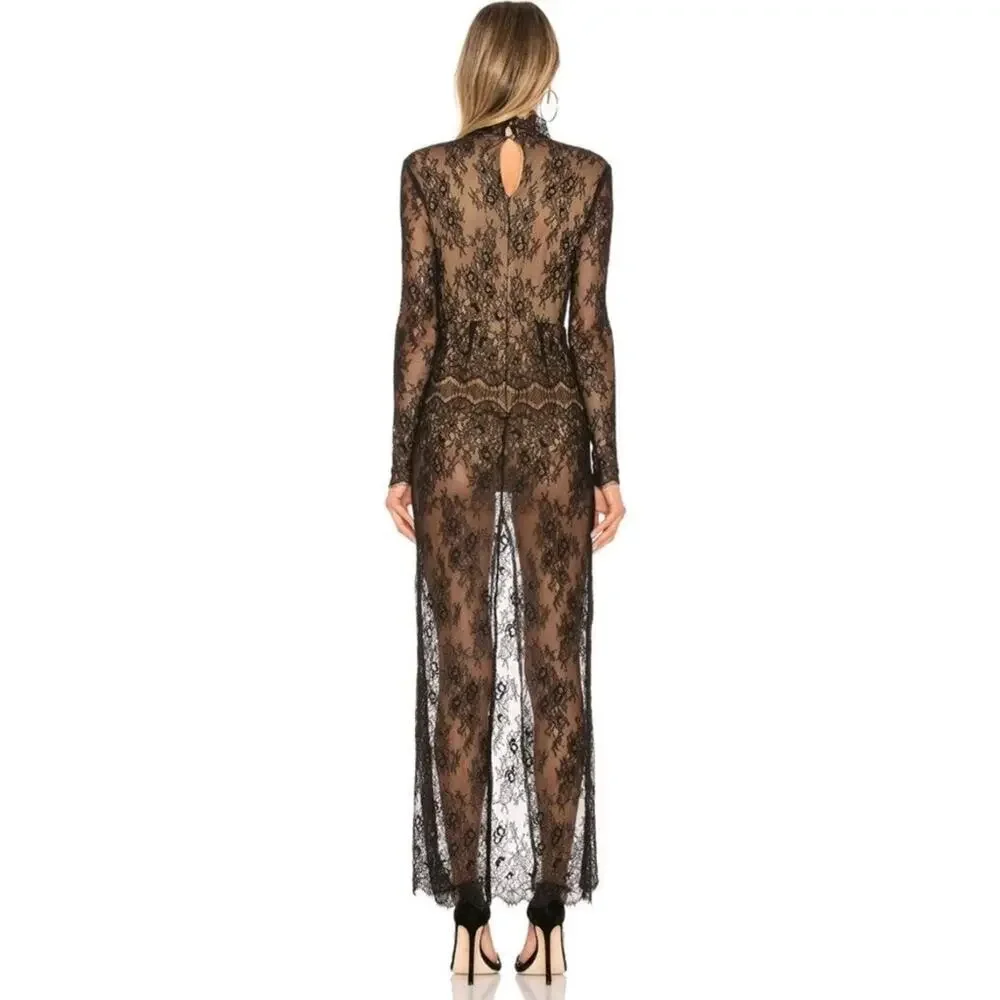 Majorelle Revolve CALISTO Black Nude Lace Body Jumpsuit XL ASO KELLIE BARRETT - Picture 3 of 13